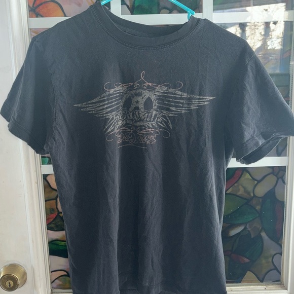 Tops Vintage 206 Aerosmith Rag Doll Merchandise Wings Black Tshirt